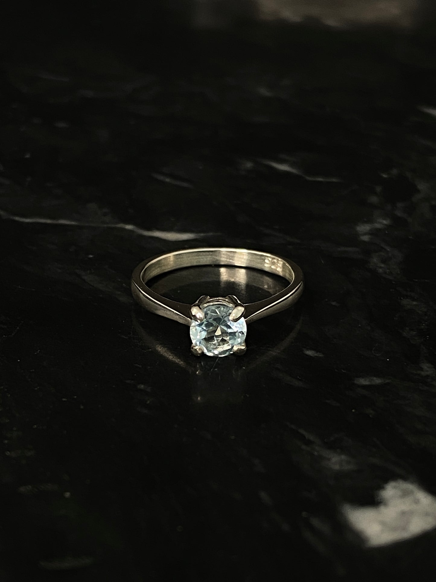 Silberring Sky Blue Topas