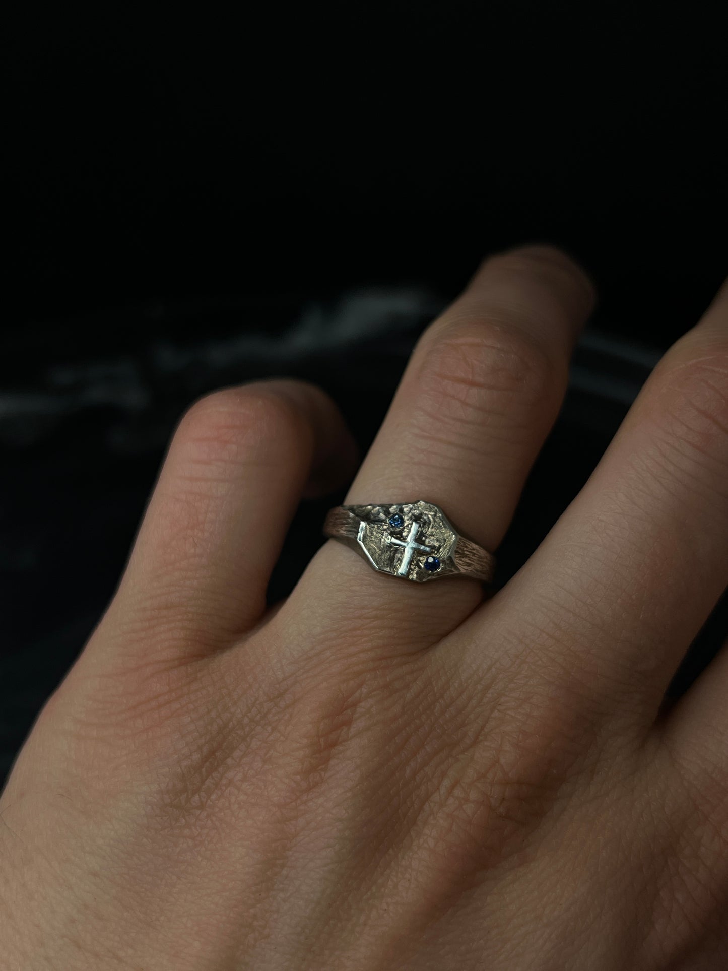 Crucifix Signet Ring
