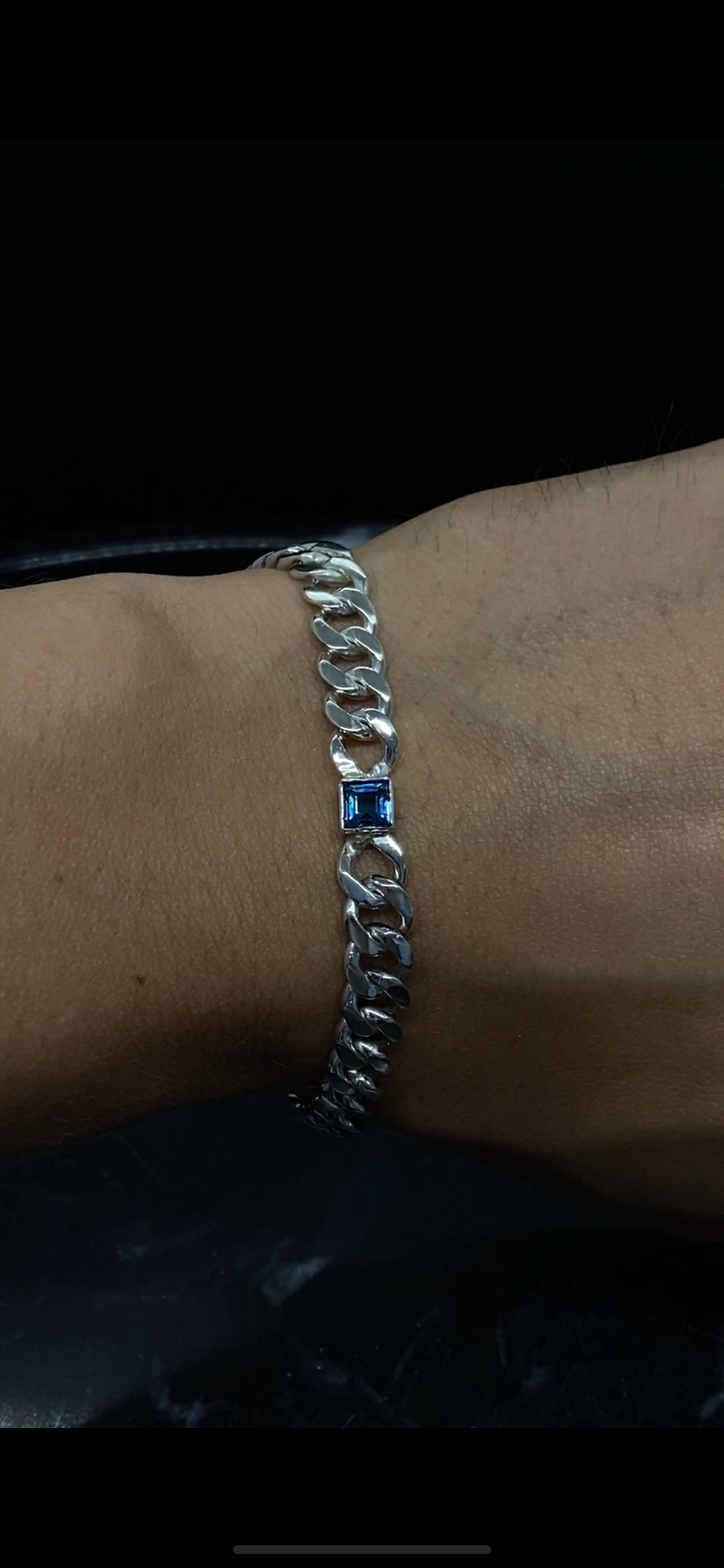 Silberarmband Topas