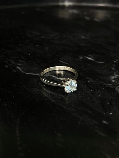 Silberring Sky Blue Topas